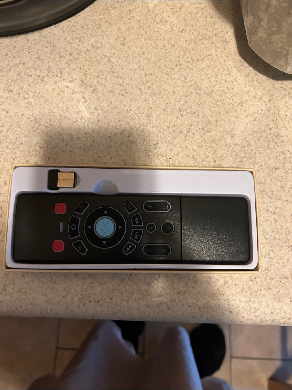 Universal Black Wireless Air Mouse Remote with USB Dongle